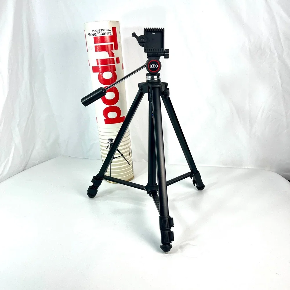 LEBO Professional‎ Video Camera Tripod with Original Tube Case Vintage